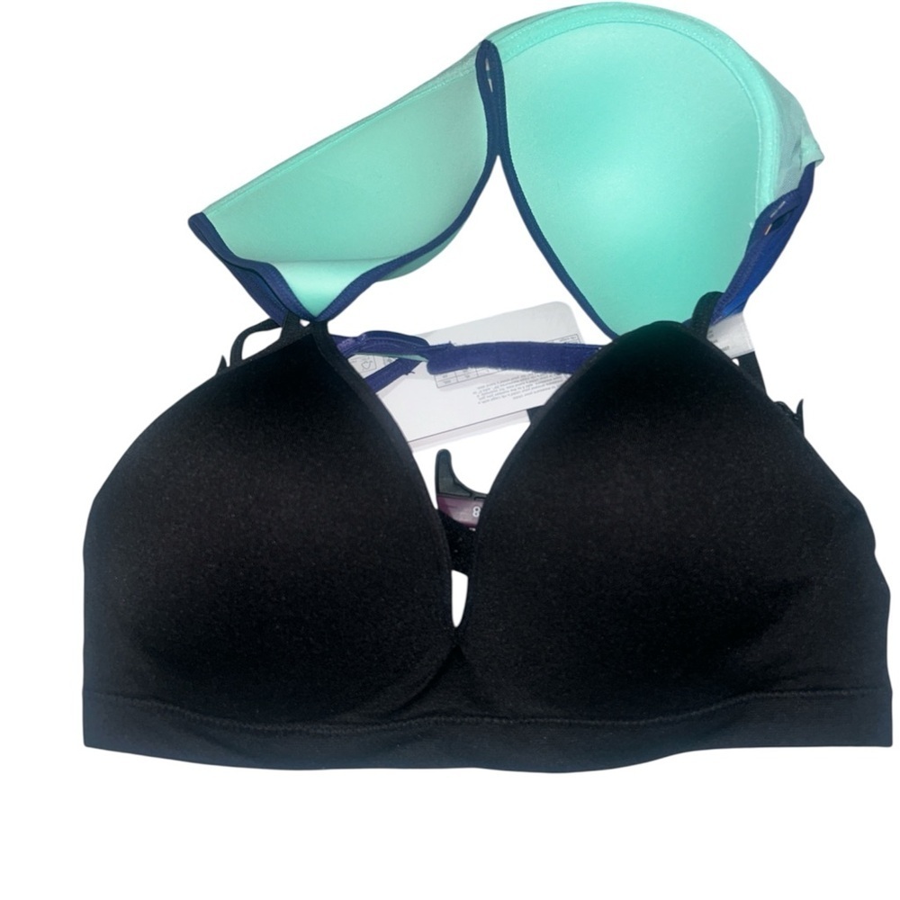 Wonder Nation Blue and Green Girls' T-Shirt Bra - Picture 2 of 2